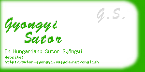 gyongyi sutor business card